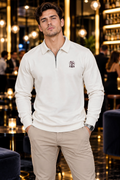 Ivory Crest Quarter-Zip Jacket
