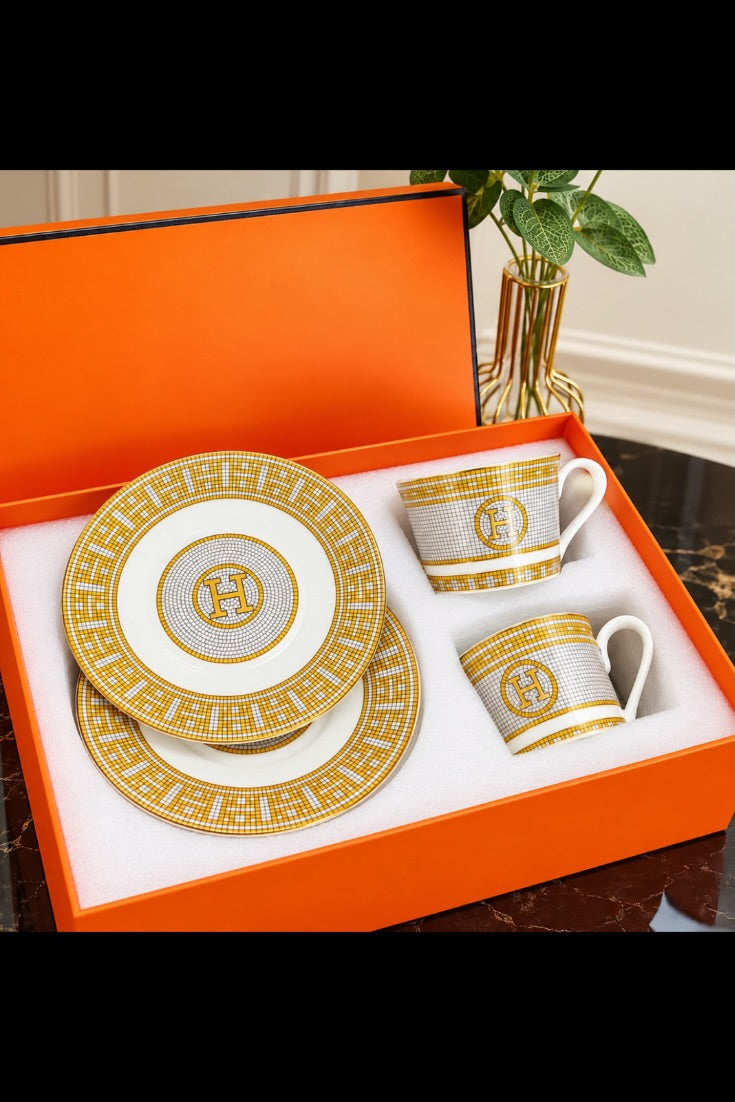Golden Mosaic Heritage Luxury Tea Set