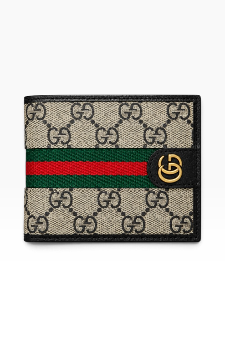 Heritage Web Stripe Emblem Wallet