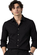 Midnight Pinstripe Anagram Shirt