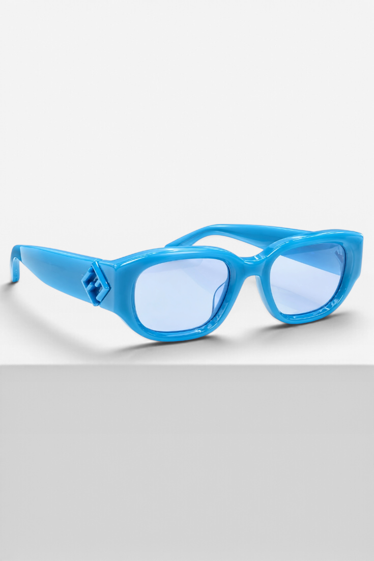 Electric Azure Sculpt Sunglasses