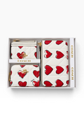 Scarlet Heart Quilted Trio Set