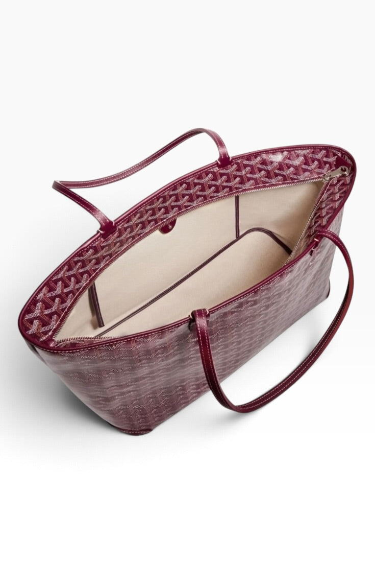 Bordeaux Heritage Monogram Luxe Tote Bag