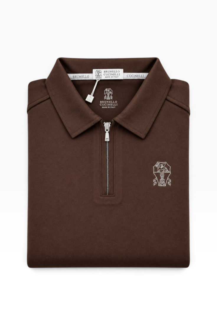 Espresso Crest Quarter-Zip Jacket