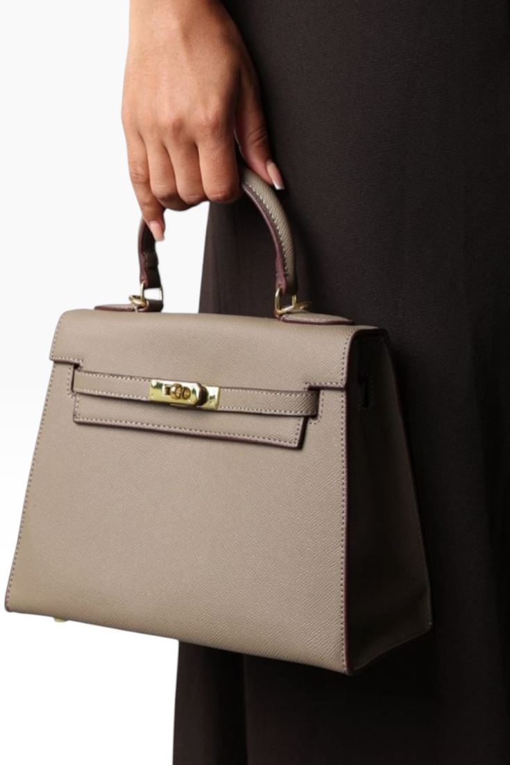 Mocha Prestige Top-Handle Bag