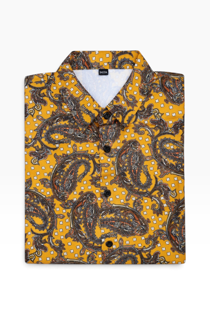 Golden Paisley Statement Shirt