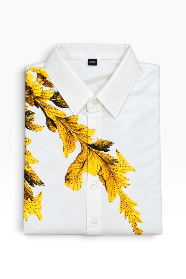 Golden Cascade Floral Shirt