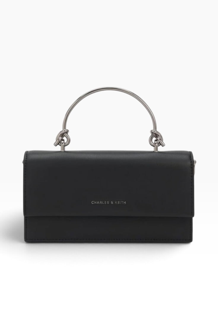 Noir Arc Elegance Top Handle Bag