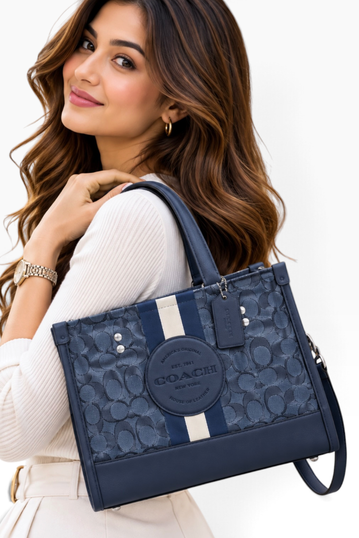 Midnight Heritage Stripe Tote