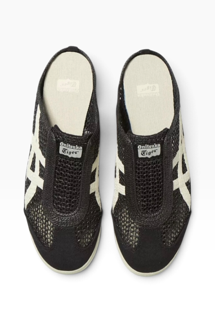 Midnight Contrast Mesh Mules