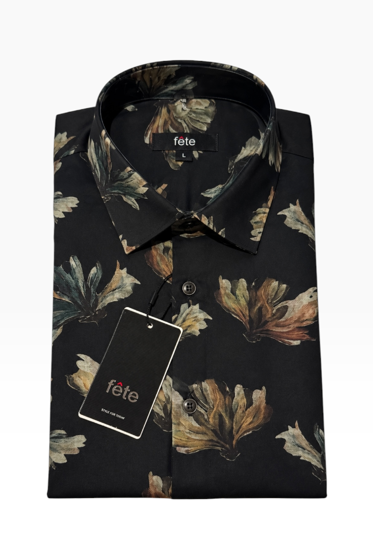 Midnight Autumn Botanical Shirt