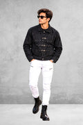 Midnight Forge Buckle Denim Jacket