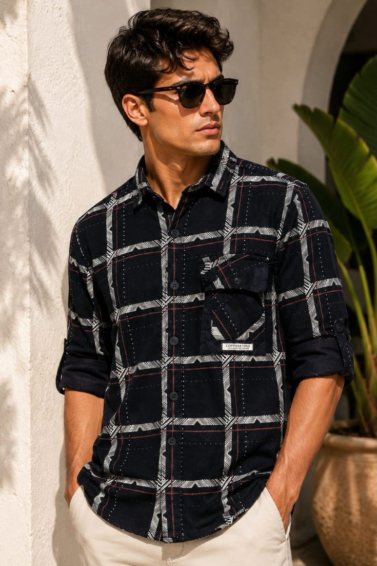 Midnight Grid Heritage Check Shirt