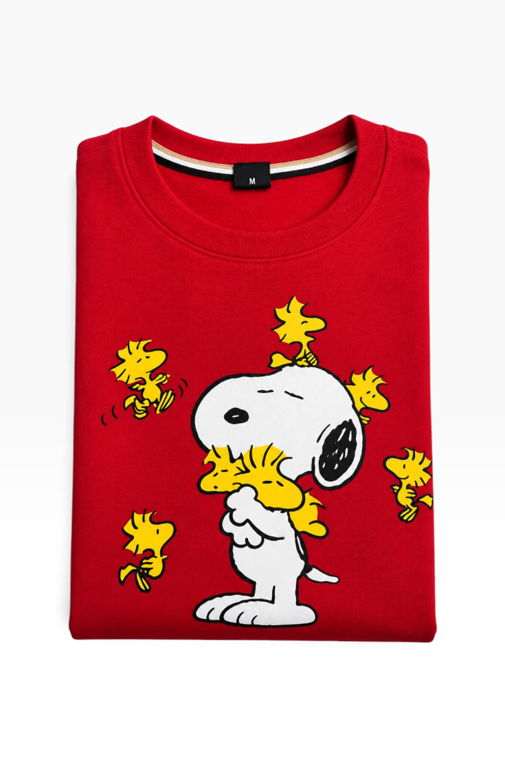 Crimson Snoopy & Woodstock Sweatshirt