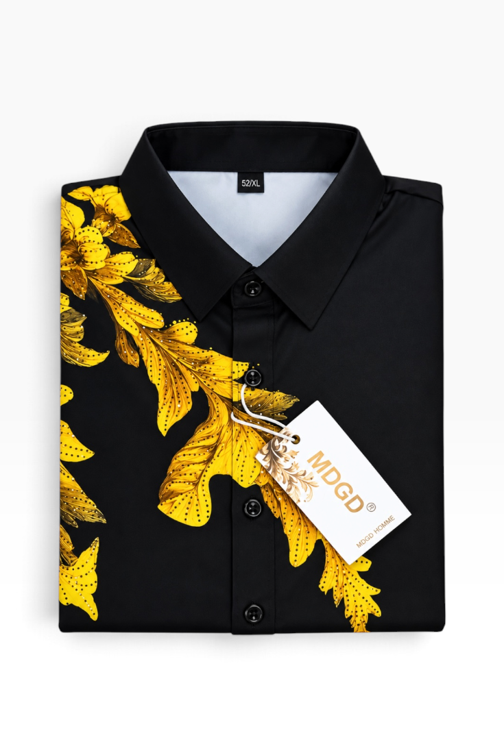 Golden Noir Botanical Shirt