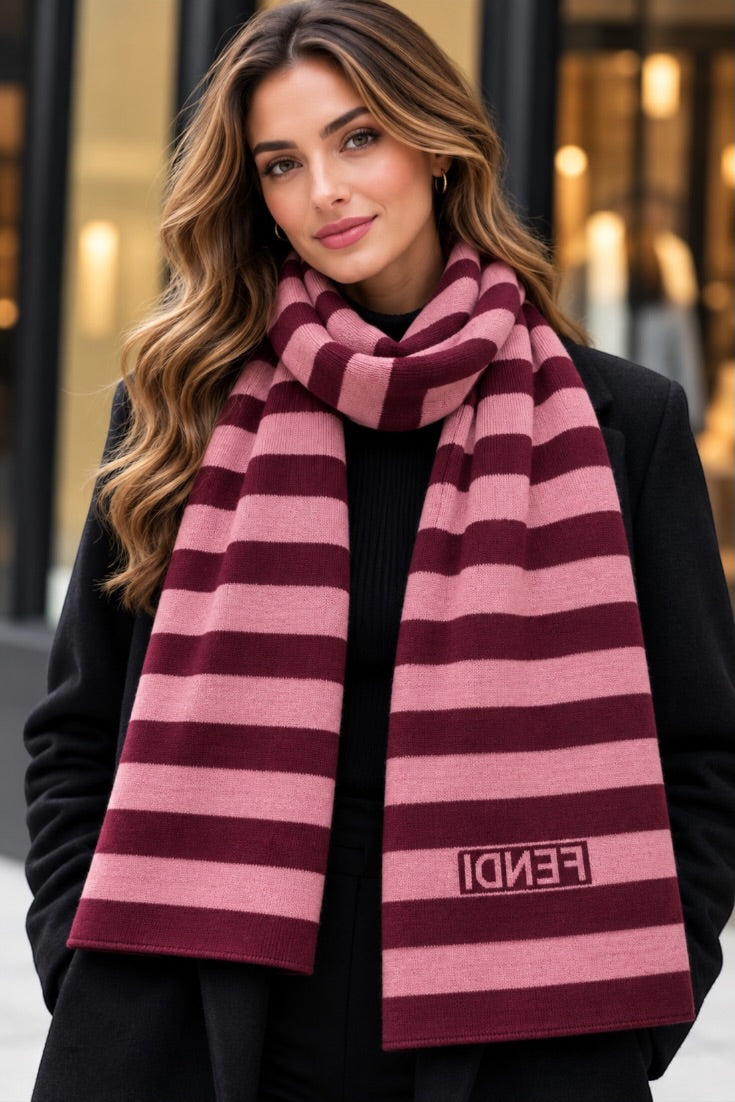 Rosewood Stripe Signature Muffler