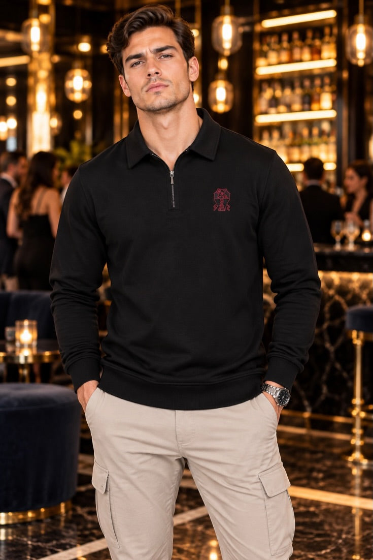 Midnight Crest Quarter-Zip Jacket