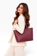 Bordeaux Heritage Monogram Luxe Tote Bag