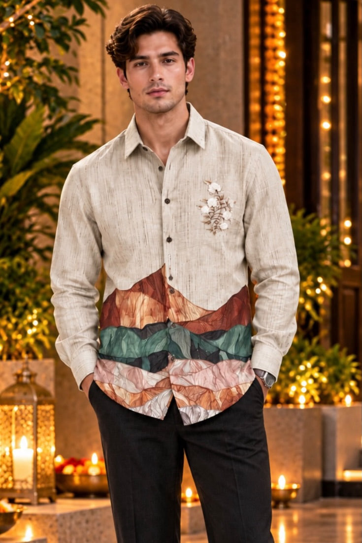 The Terra Vista Artistic Linen Shirt