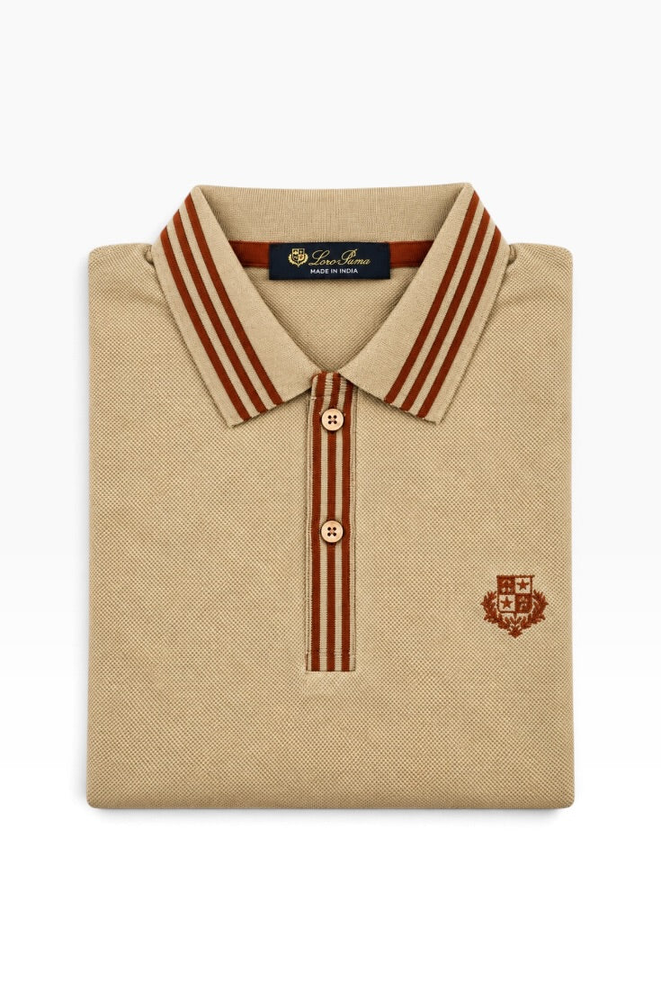 The Sandstone Heritage Striped Crest T-Shirt