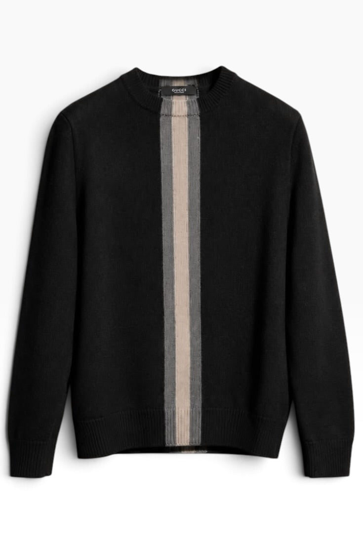 The Midnight Noir Signature Stripe Knit Sweater