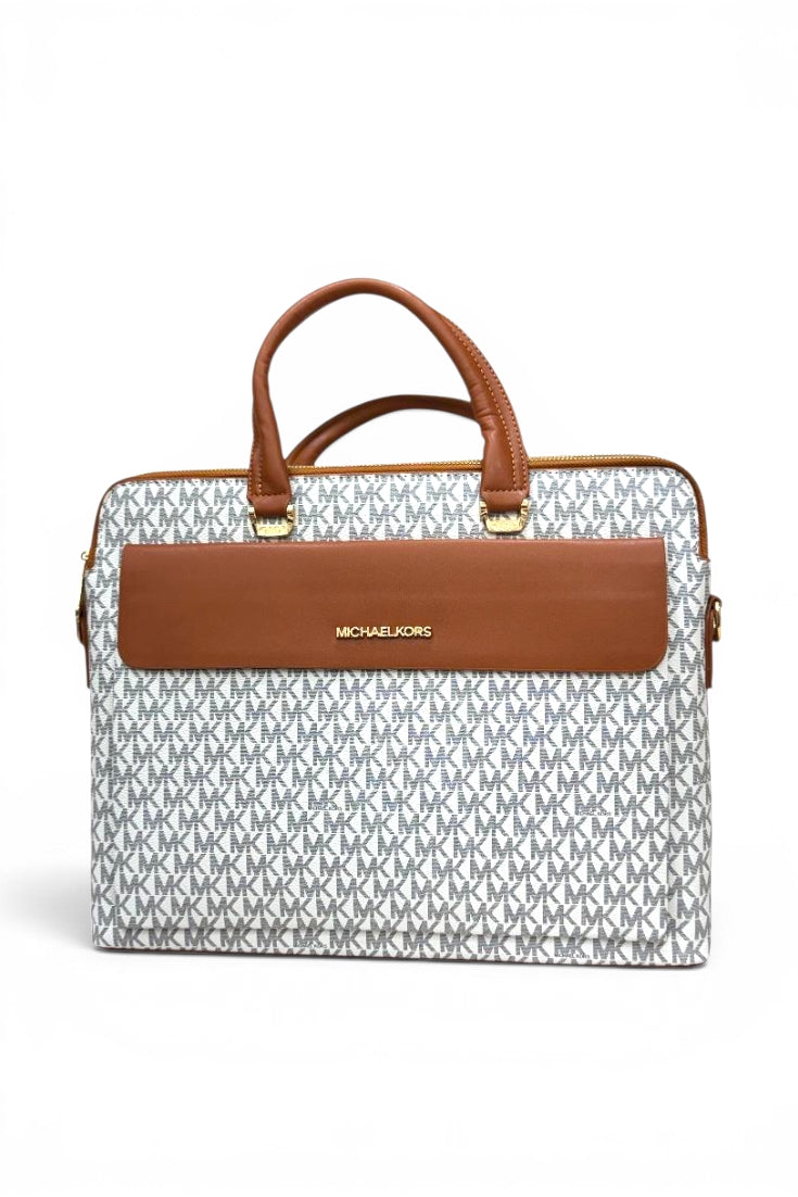 Monogram Leather Laptop Bag