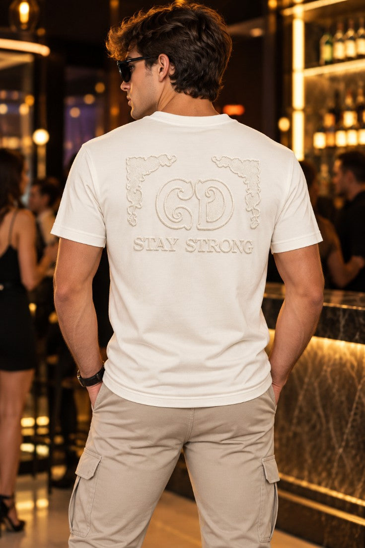 Ivory Tonal Crest T-Shirt