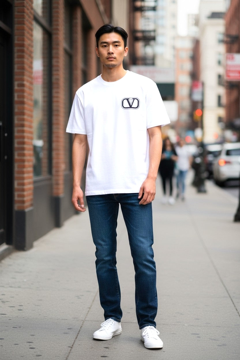 Round-Neck Cotton T-Shirts