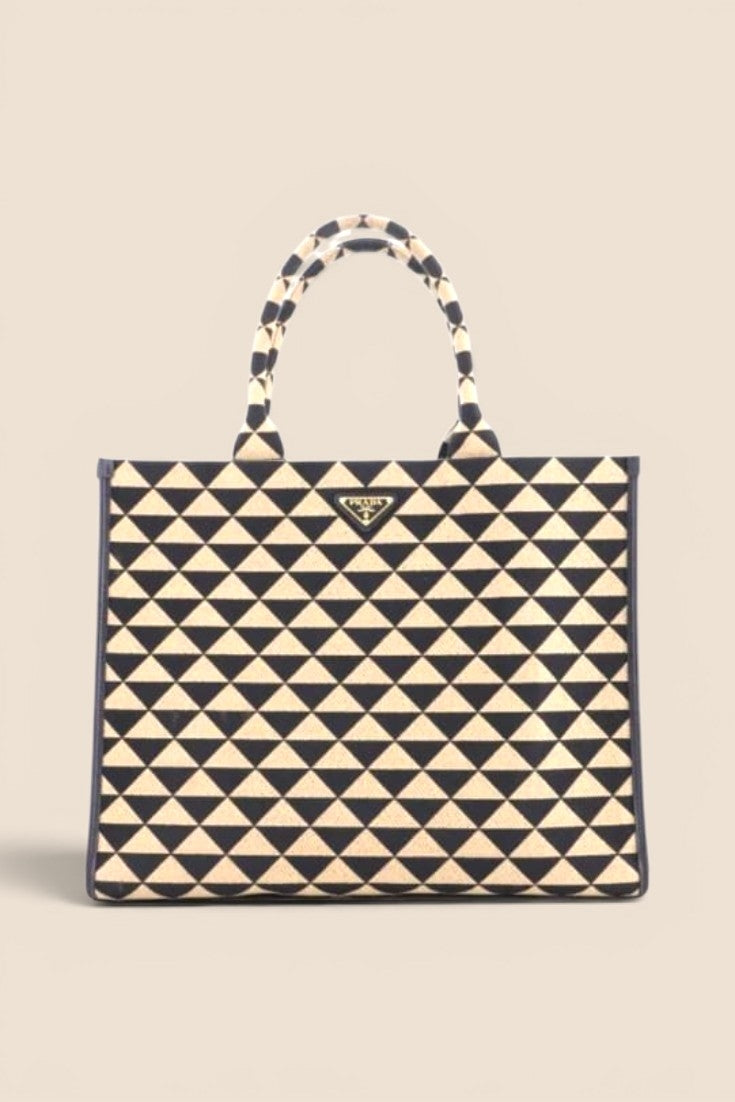 Women’s Geometric Canvas Tote Bag