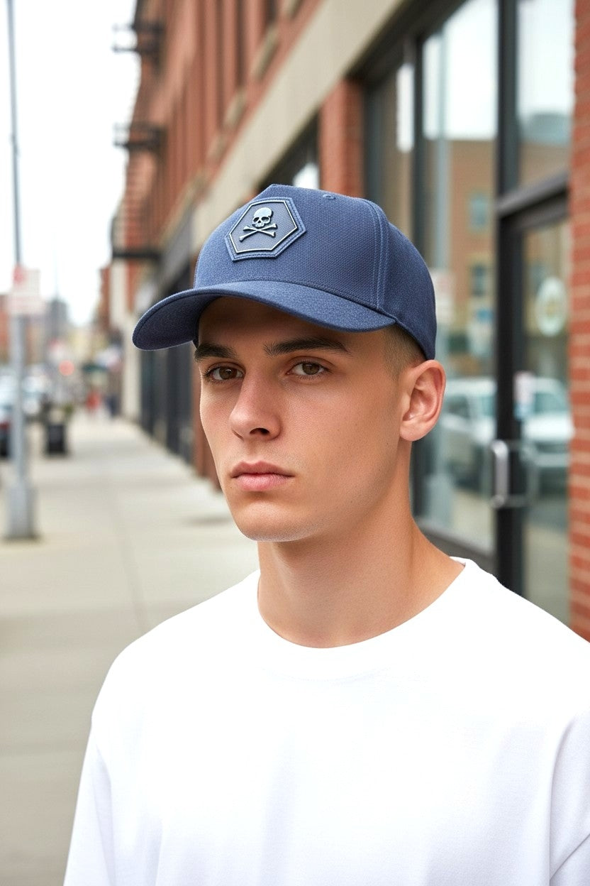 Midnight Skull Crest Cap