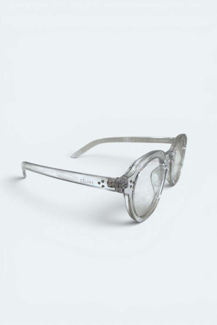 Men's Transparent Round-Frame Eyeglasses