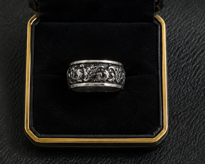 Modern Greek Statement Ring