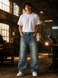 Men's Baggy Torn Denims