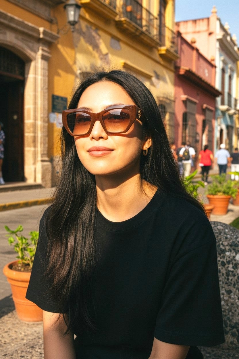 Angular Cat-Eye Sunglasses