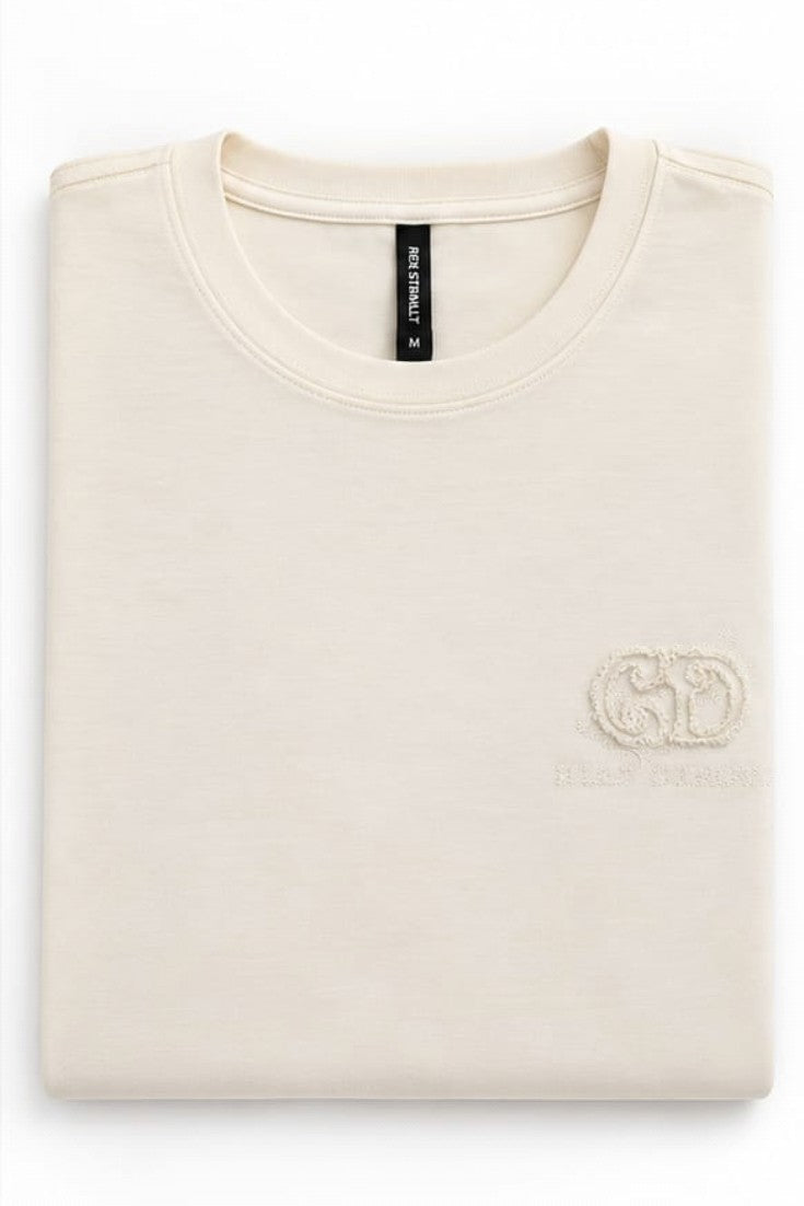 Ivory Tonal Crest T-Shirt