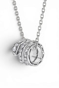 Crystal Orbit Pendant Necklace