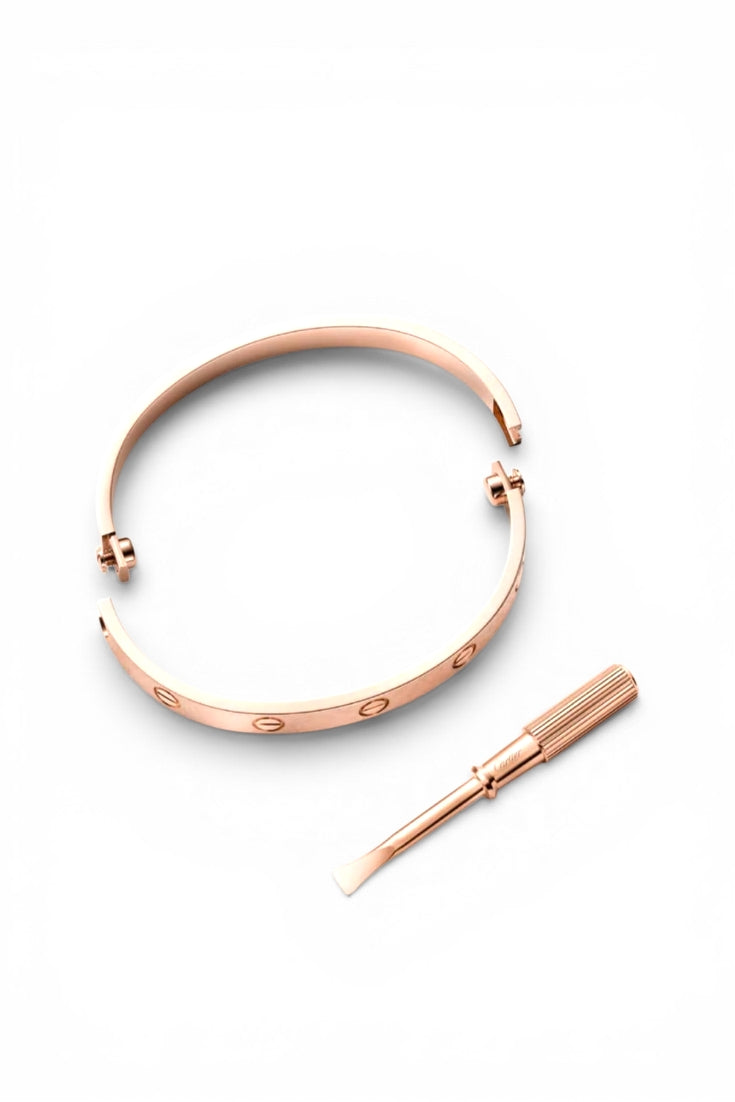 Aurelia Screw Bangle - Rose