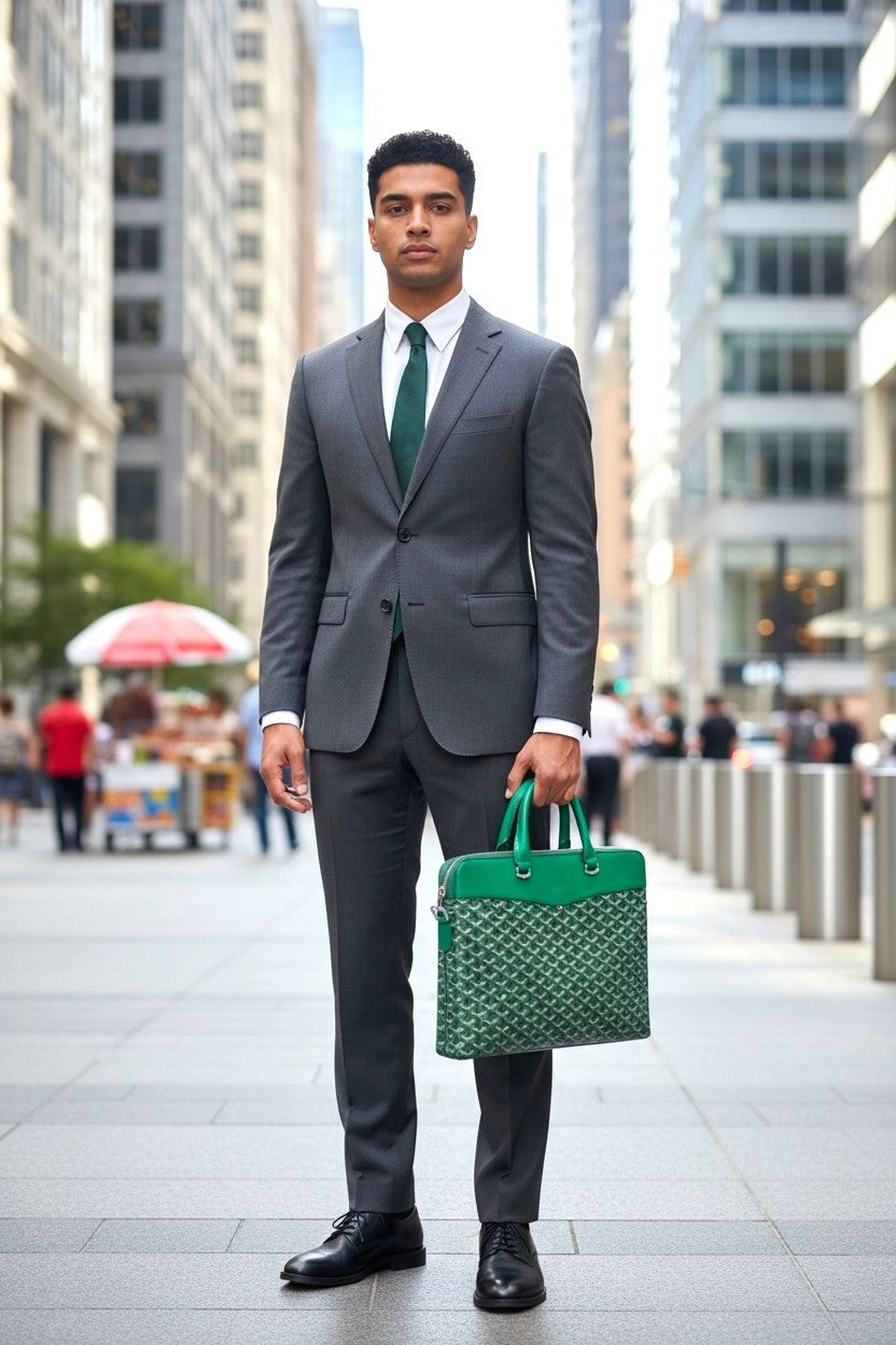 Emerald Leather Laptop Bag