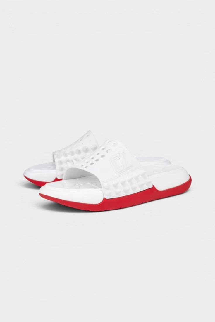 Spikes Slides (White/ Red)
