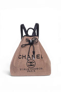 Café Canvas Drawstring Backpack