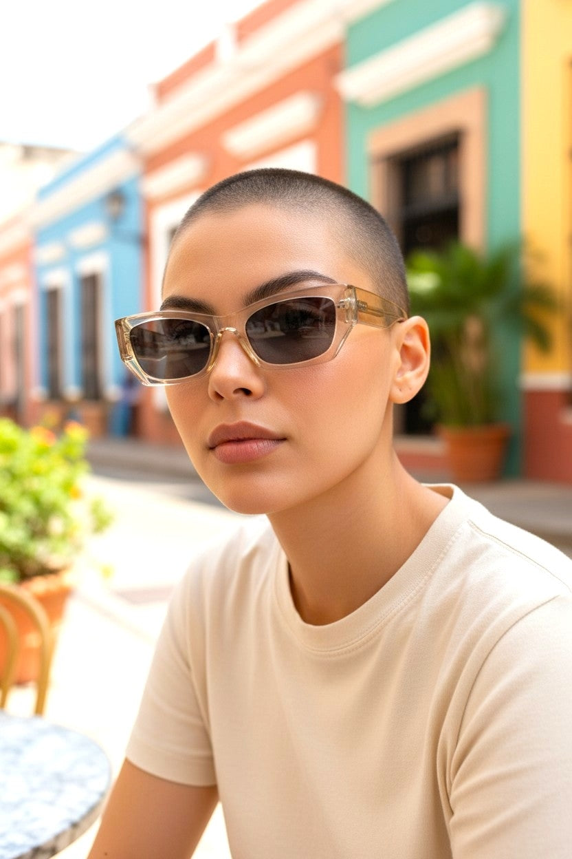 Geometric Narrow Sunglasses