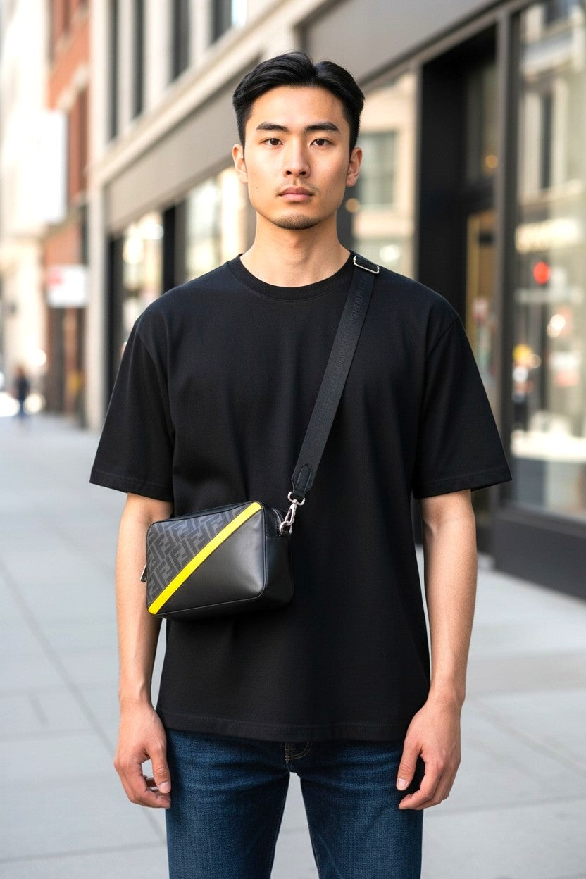 Minimal Geometric Crossbody Sling-Bag