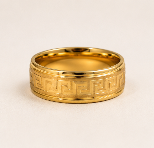 Luxury Greek-Pattern Ring
