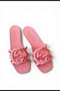 Luxe Pink Rubber Slides