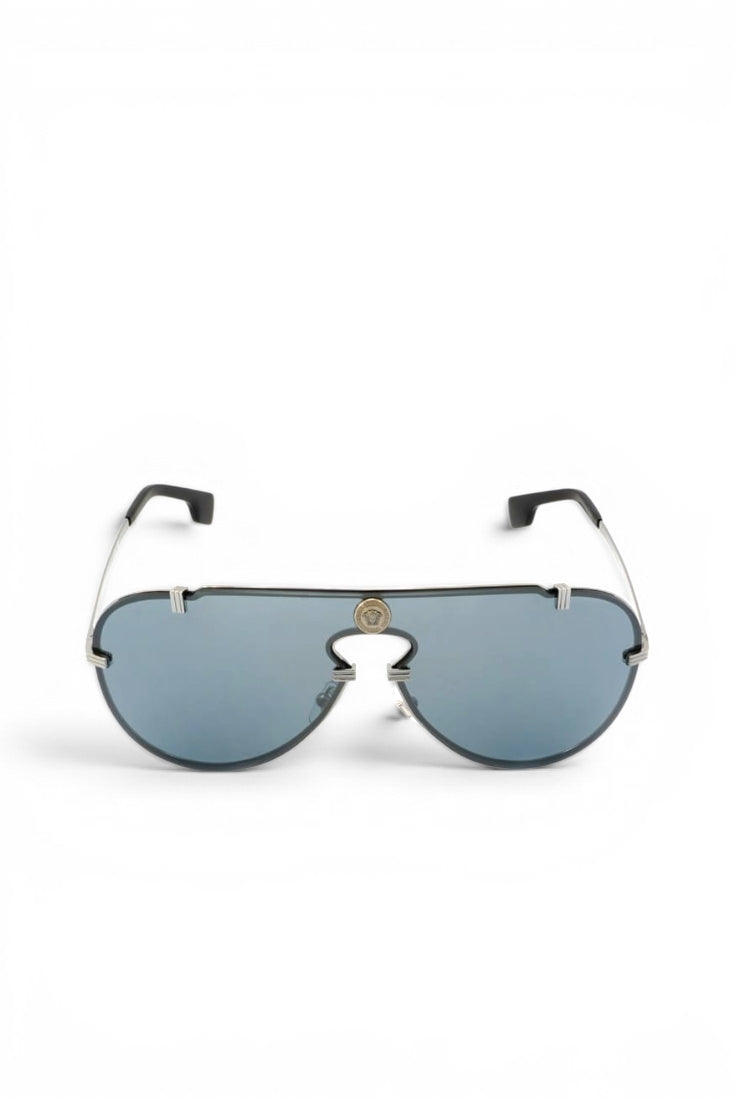 Rimless Blue Shield Visor