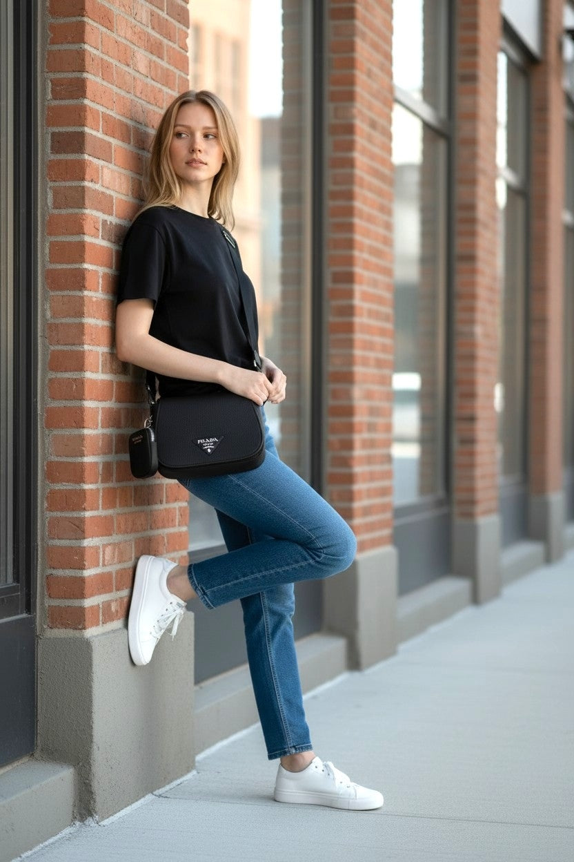 Midnight Luxe Messenger Bag