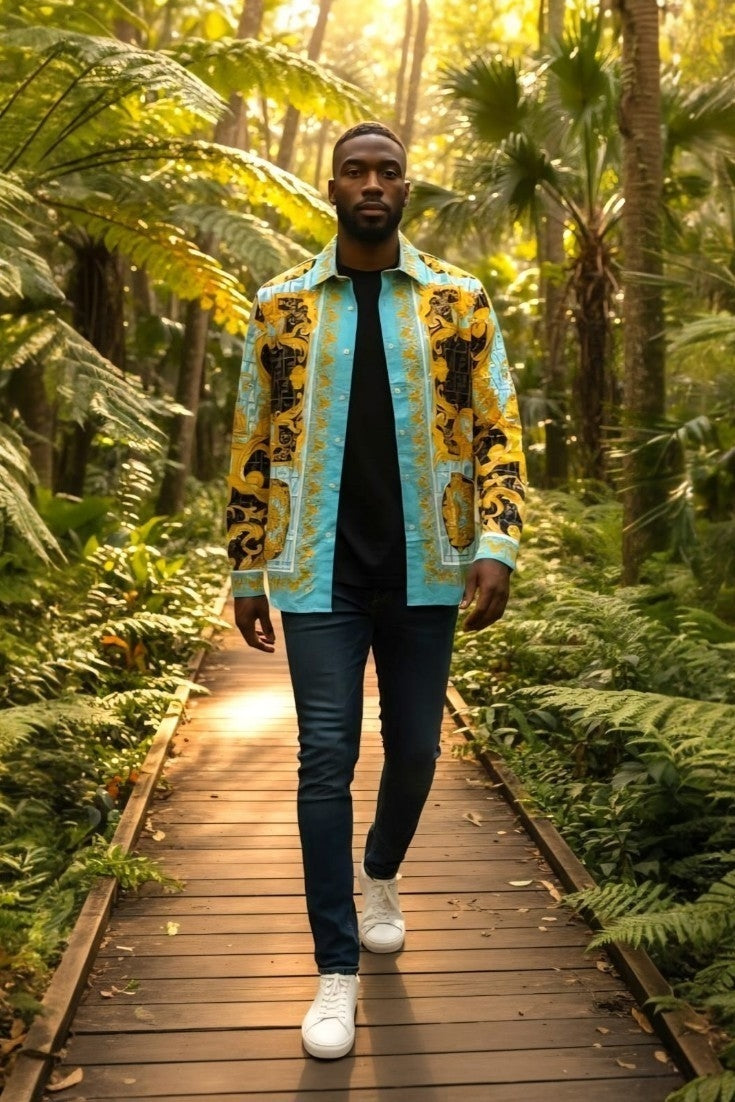 Luxury Baroque Print Shirt