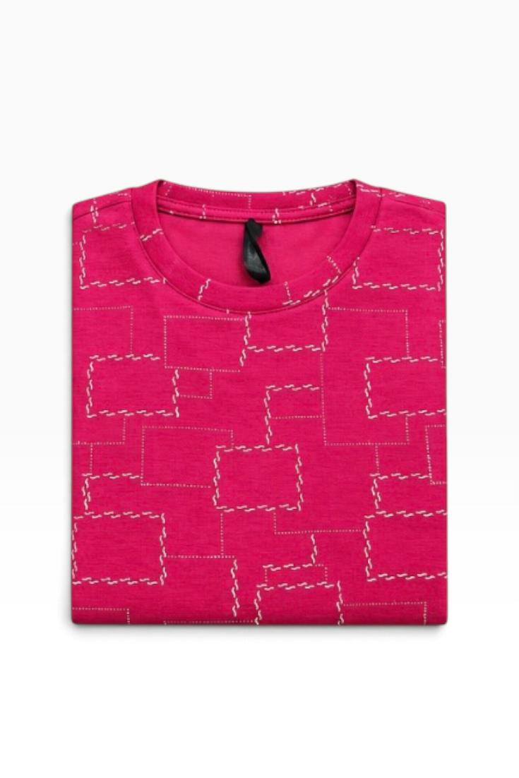 Crimson Gridline T-Shirt