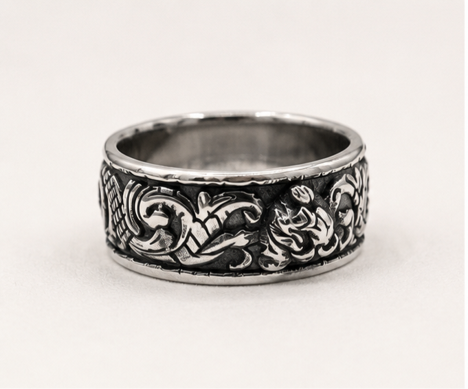 Modern Greek Statement Ring