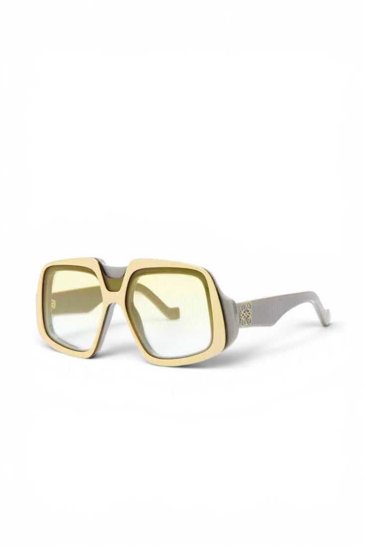 Oversized Ivory-And-Gray Square Frame